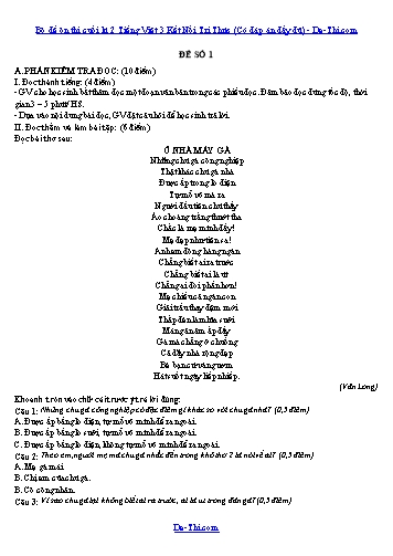 Bộ đề ôn thi cuối kì 2 Tiếng Việt 3 Kết Nối Tri Thức (Có đáp án đầy đủ)