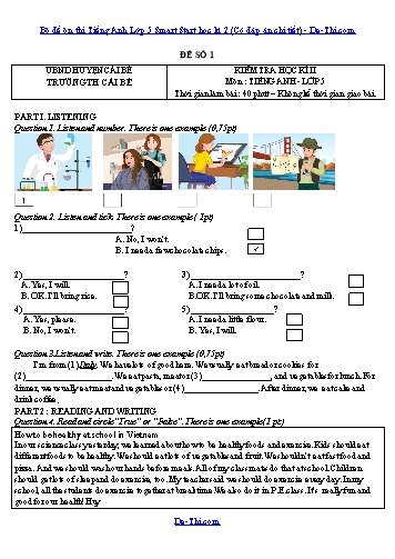 Bộ đề ôn thi Tiếng Anh Lớp 5 Smart Start học kì 2 (Có đáp án chi tiết)