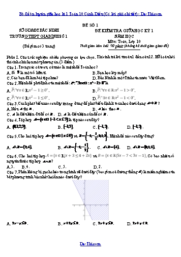 Bộ đề ôn luyện giữa học kì 1 Toán 10 Cánh Diều (Có lời giải chi tiết)