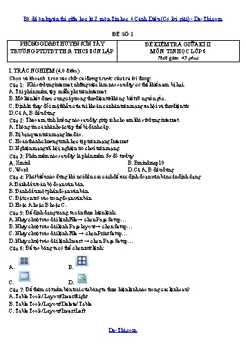 Bộ đề ôn luyện thi giữa học kì 2 môn Tin học 6 Cánh Diều (Có lời giải)