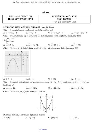 Bộ đề ôn luyện giữa học kì 2 Toán 10 Kết Nối Tri Thức (Có lời giải chi tiết)