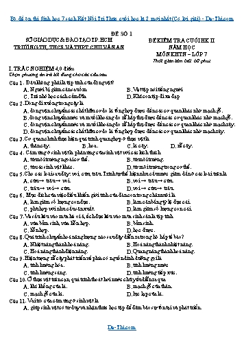 Bộ đề ôn thi Sinh học 7 sách Kết Nối Tri Thức cuối học kì 2 mới nhất (Có lời giải)