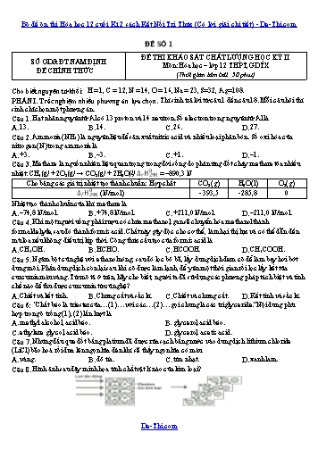 Bộ đề ôn thi Hóa học 12 cuối Kì 2 sách Kết Nối Tri Thức (Có lời giải chi tiết)
