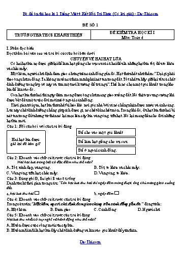 Bộ đề ôn thi học kì 1 Tiếng Việt 4 Kết Nối Tri Thức (Có lời giải)