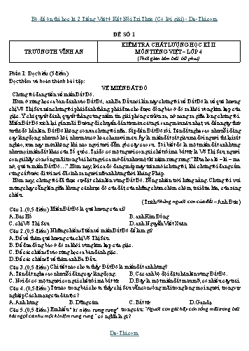 Bộ đề ôn thi học kì 2 Tiếng Việt 4 Kết Nối Tri Thức (Có lời giải)