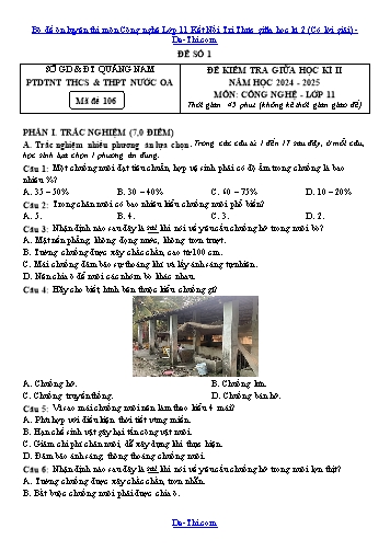 Bộ đề ôn luyện thi môn Công nghệ Lớp 11 Kết Nối Tri Thức giữa học kì 2 (Có lời giải)